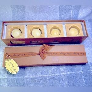 Comfort Candles Set Of 4 Terra Cotta Inspirational Tea Lights NIB